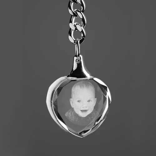 Heart Photo Crystal Keyring-Incrystals