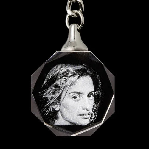 Round Photo Crystal Keyring-Incrystals