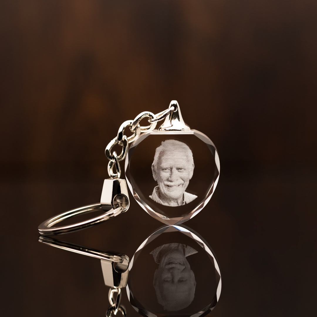 Remembrance Photo Keychain Heart Shaped-Incrystals