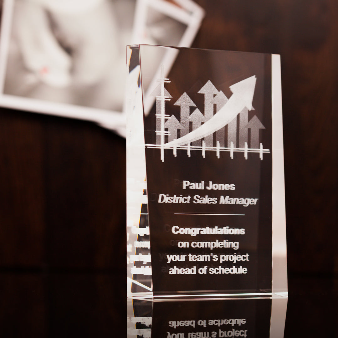Custom Trophy Personalised Glass Award-Incrystals
