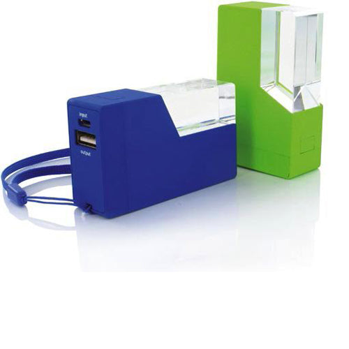 Personalised Crystal Power Bank - Mobile Charger BLUE