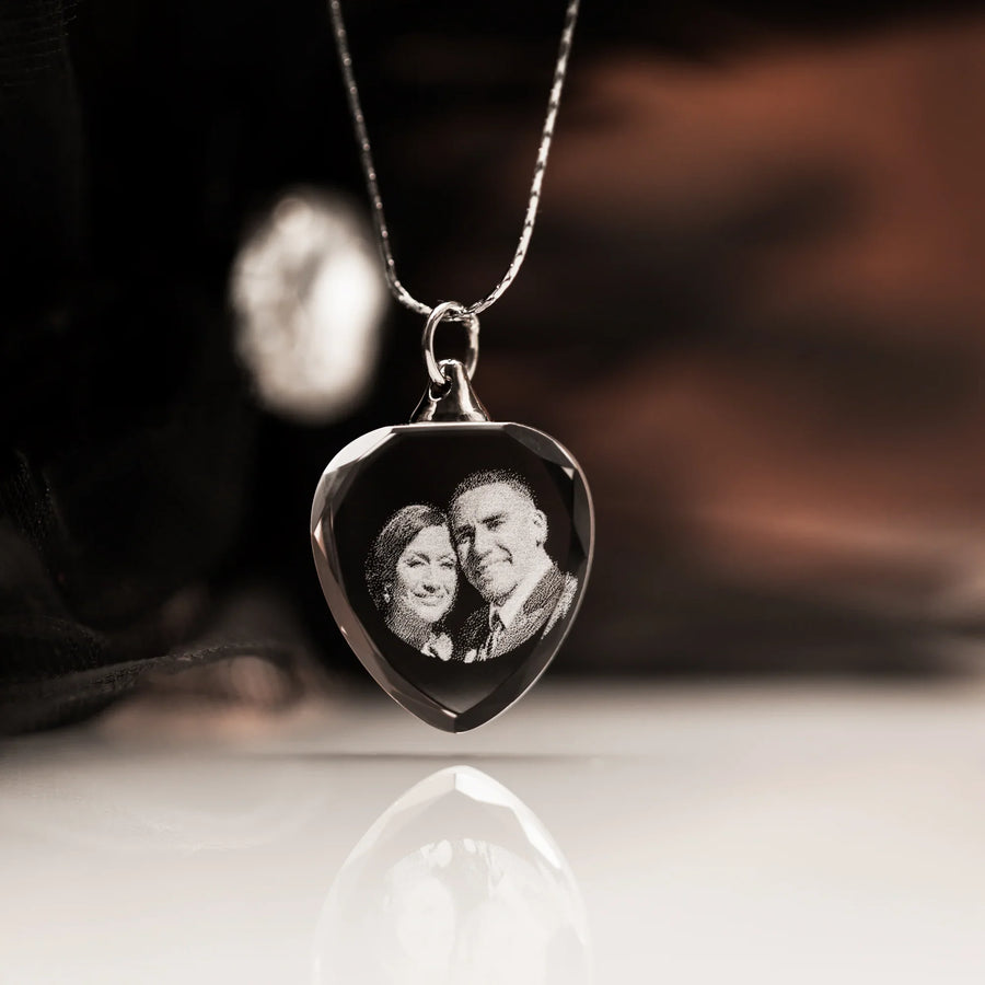 Photo Crystal Heart Pendant-Incrystals
