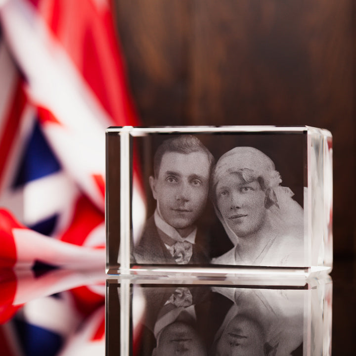 Wedding Anniversary 3D Photo Crystal Gift