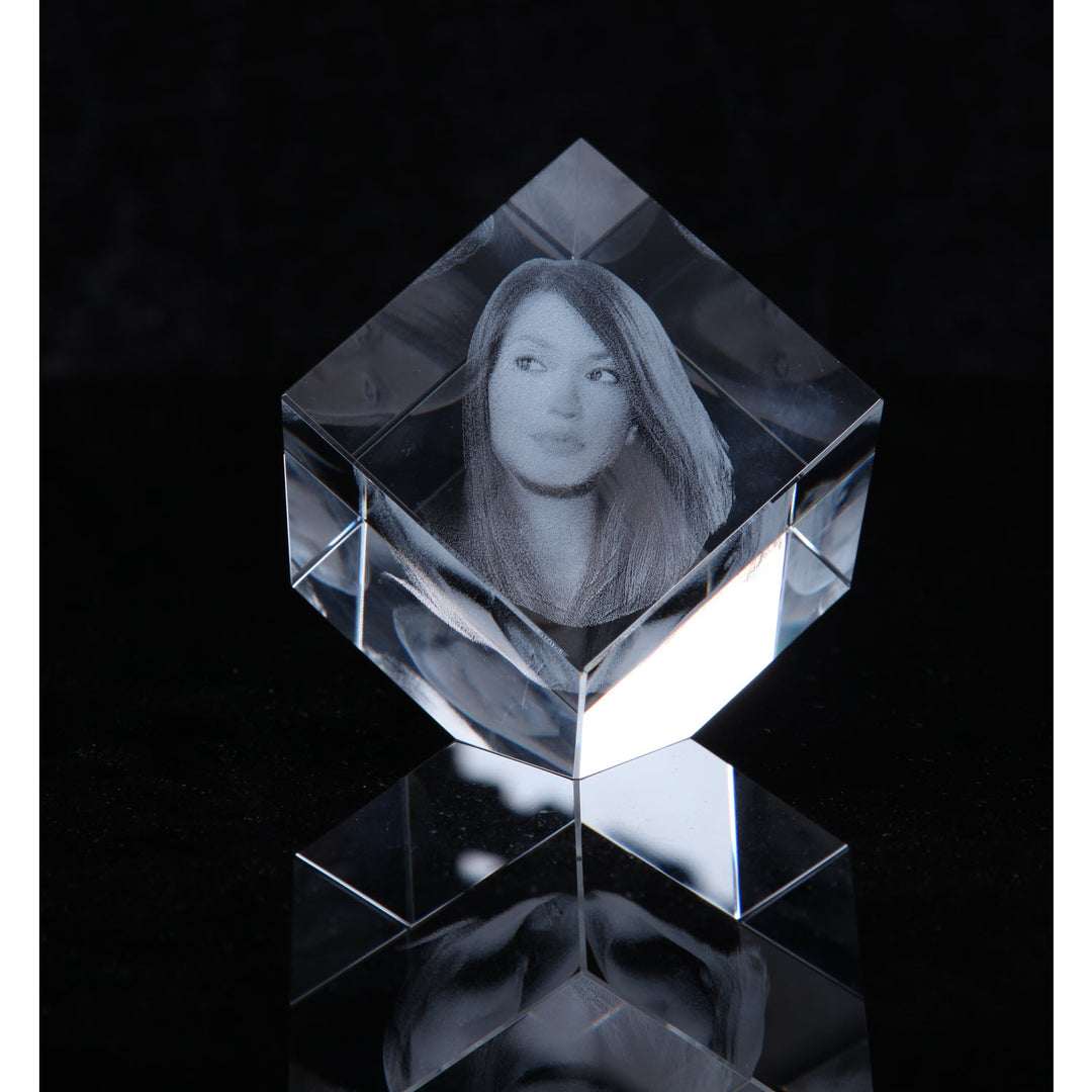 Diamond-Shaped 3D Photo Crystal | Personalised