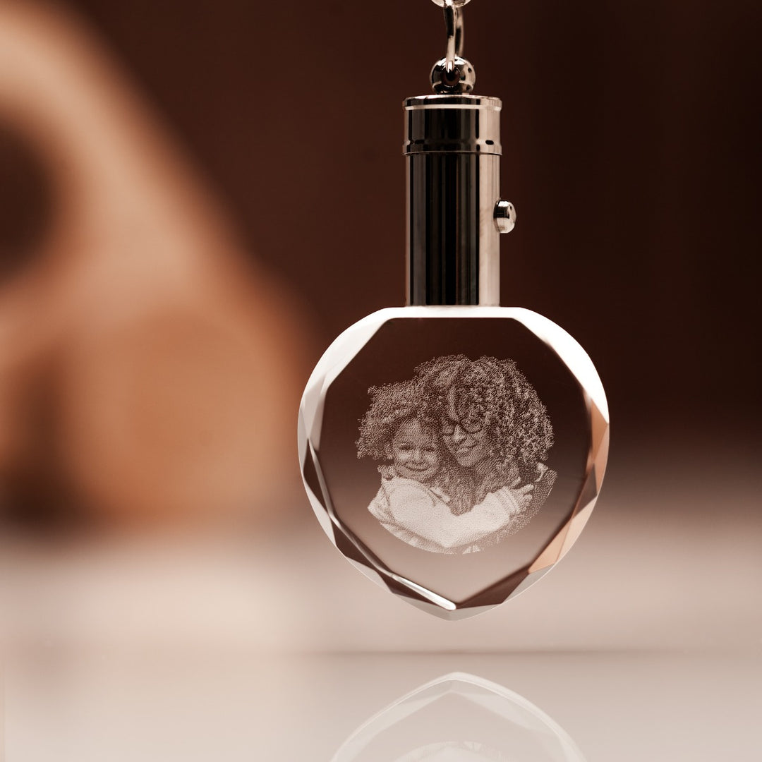 Heart Keychain - With LED light-Incrystals
