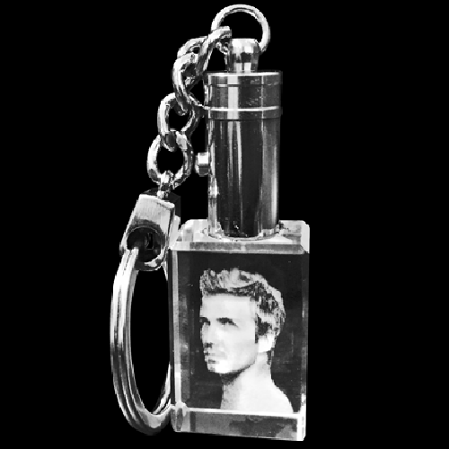 3D Photo Crystal Keychain with LED