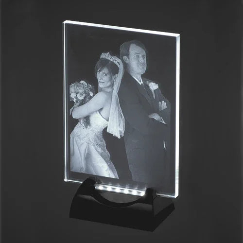 Large Photo Crystal Frame with LED Stand-Incrystals