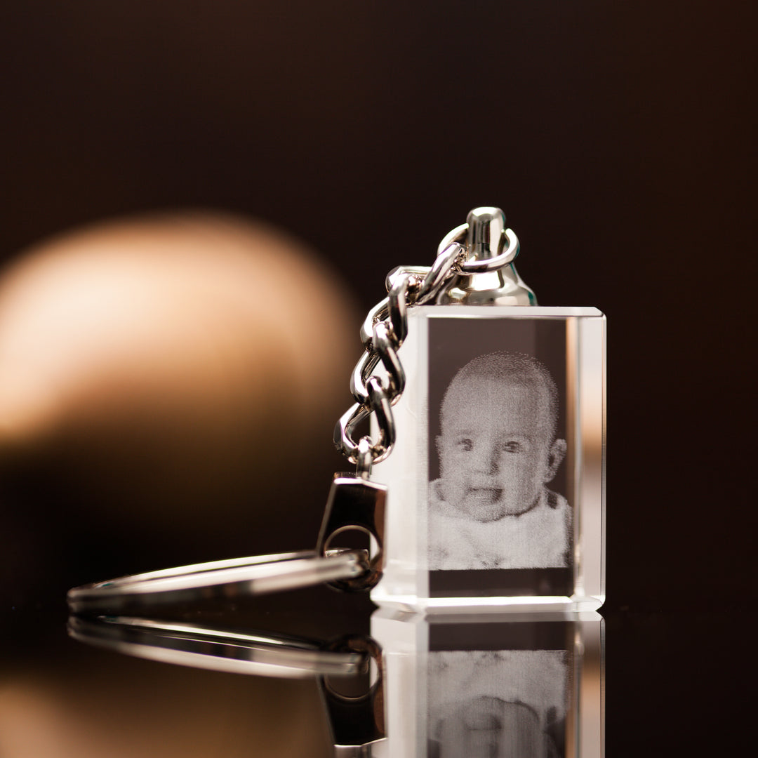 Laser Engraved Baby Personalised Keyring-Incrystals