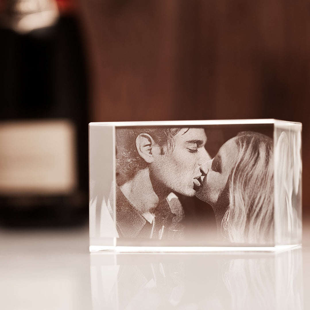 Wedding 3D Photo Crystal|Laser Engraved Gift For Her and Him