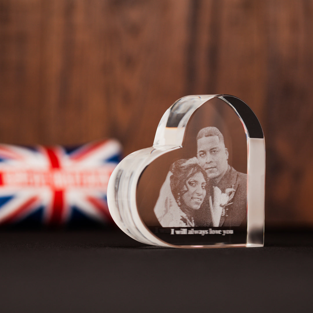 Wedding Photo Heart Crystal-Incrystals