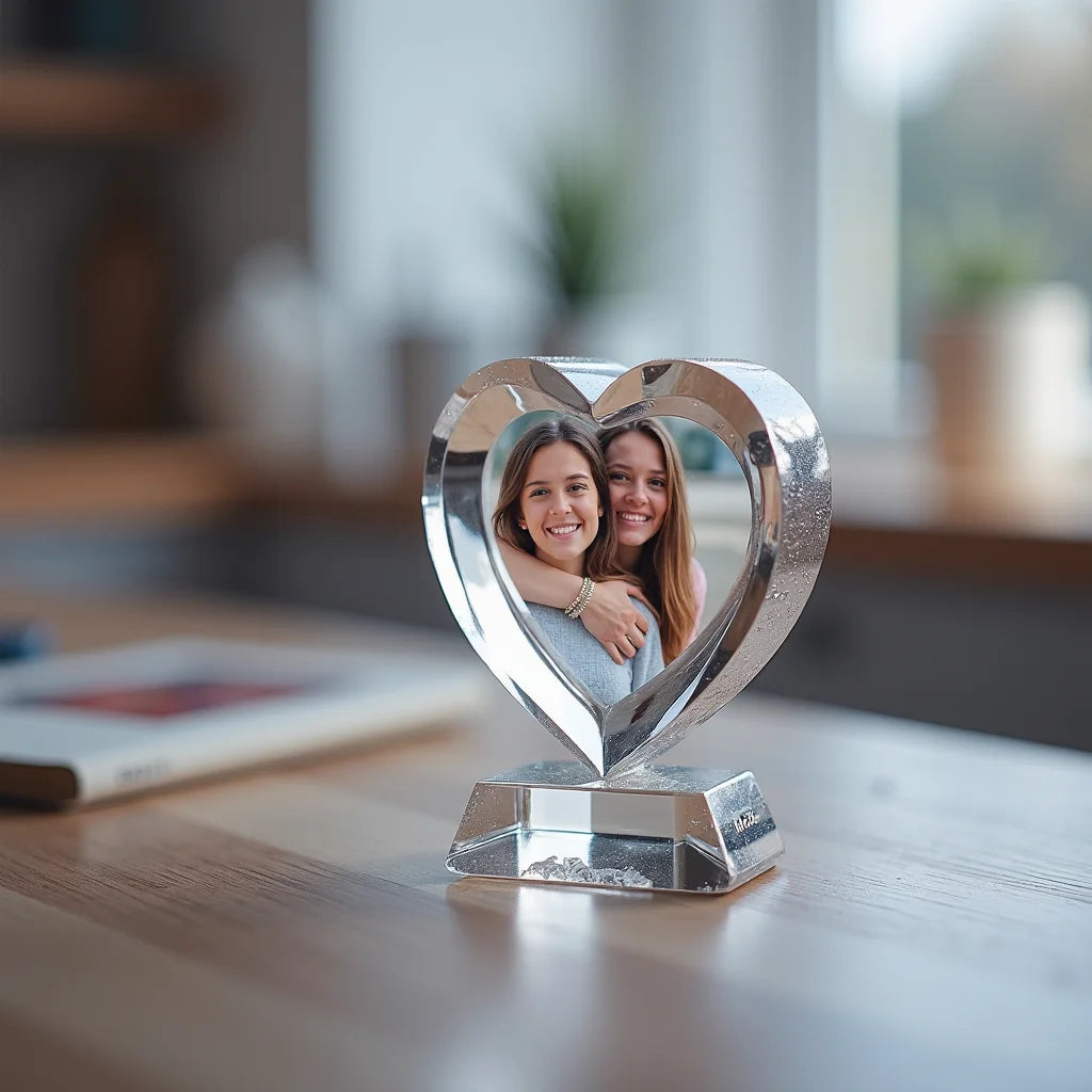 Heart Shaped Photo Crystal - Heart Shaped Photo Crystal Creates Lasting Memory Keepsakes