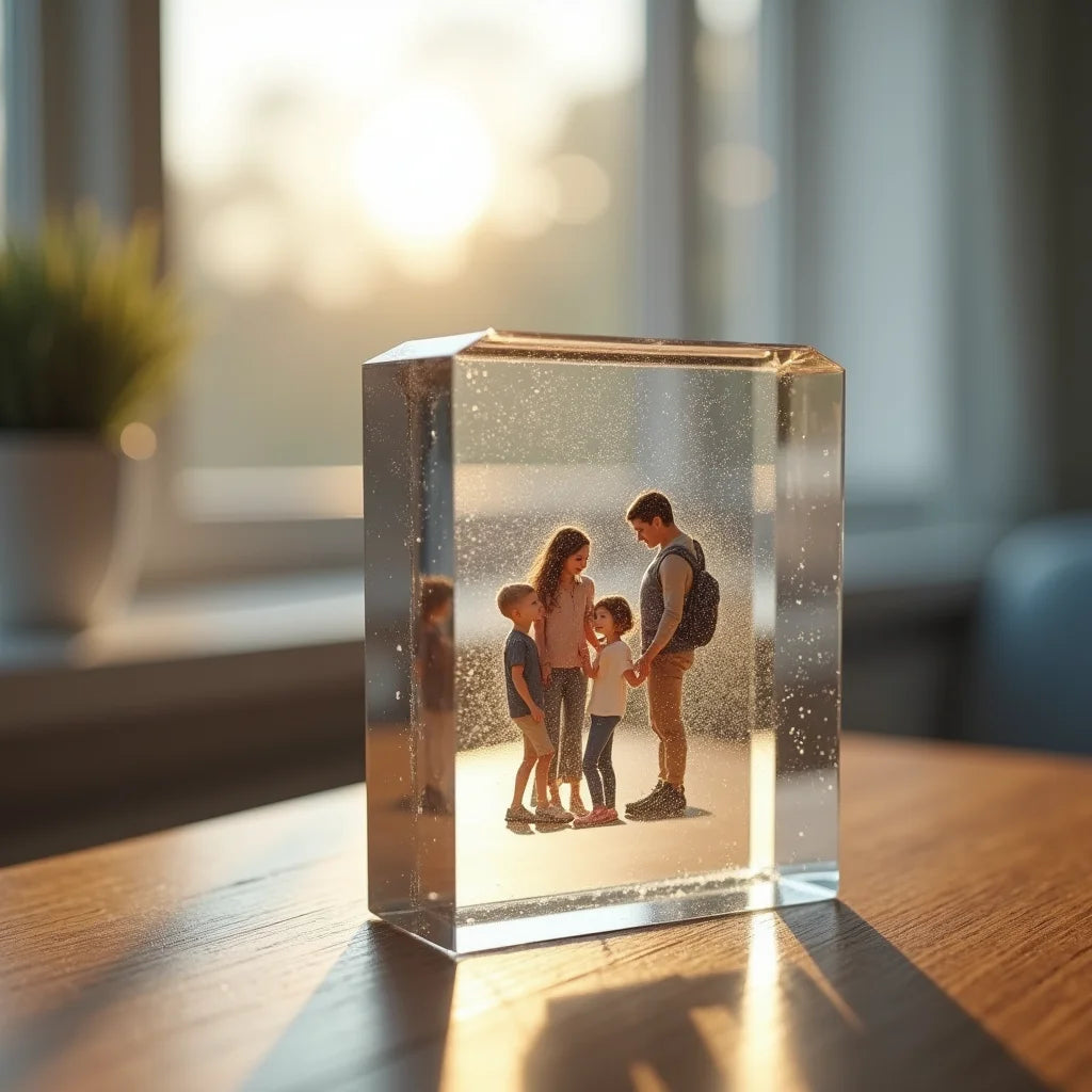 3D Family Photo Crystal - Preserve Family Moments with a 3D Family Photo Crystal