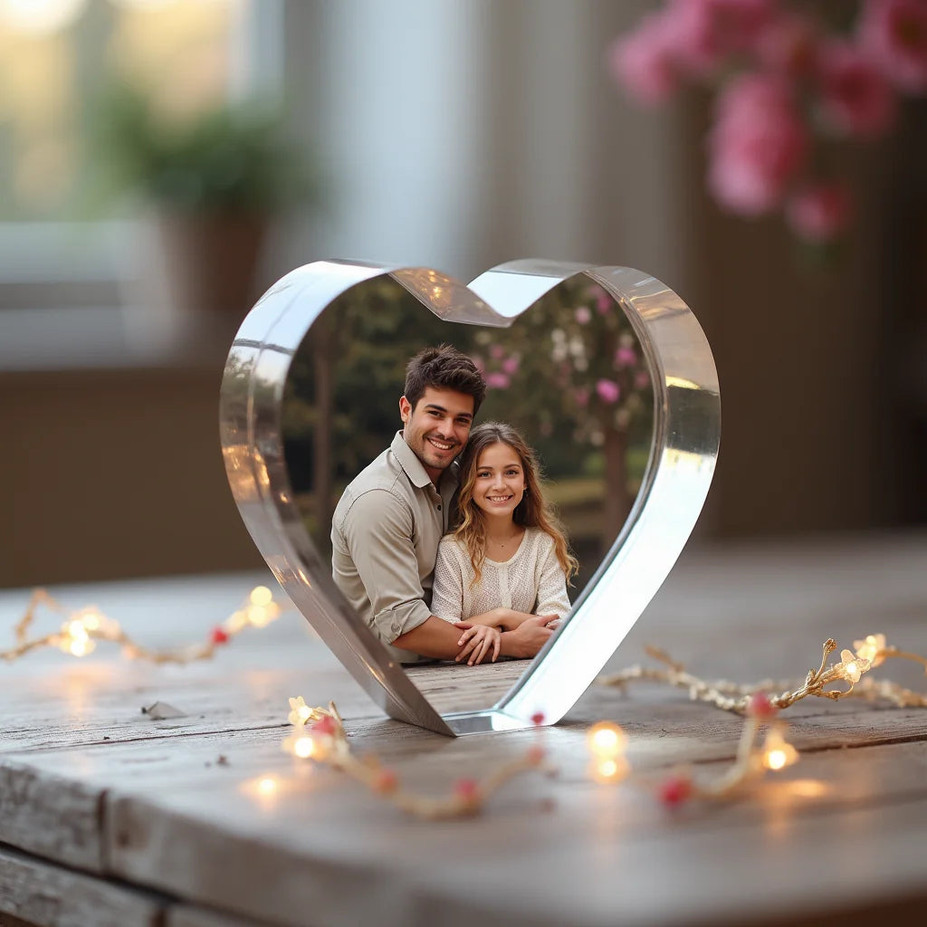 Heart Shaped Photo Crystal - Heart Shaped Photo Crystal Keepsakes timeless gift ideas