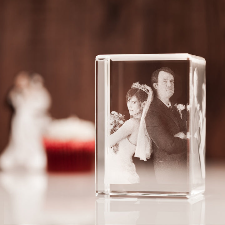 Wedding Anniversary 3D Photo Crystal Gift