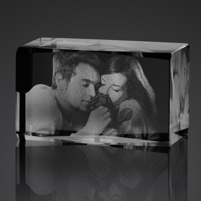 Small 3D Photo crystal cube