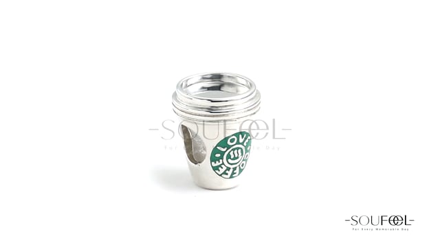 Love Coffee Charm 925 Sterling Silver