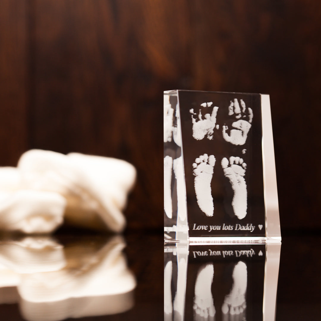 Baby Footprint Photo Crystal Frame