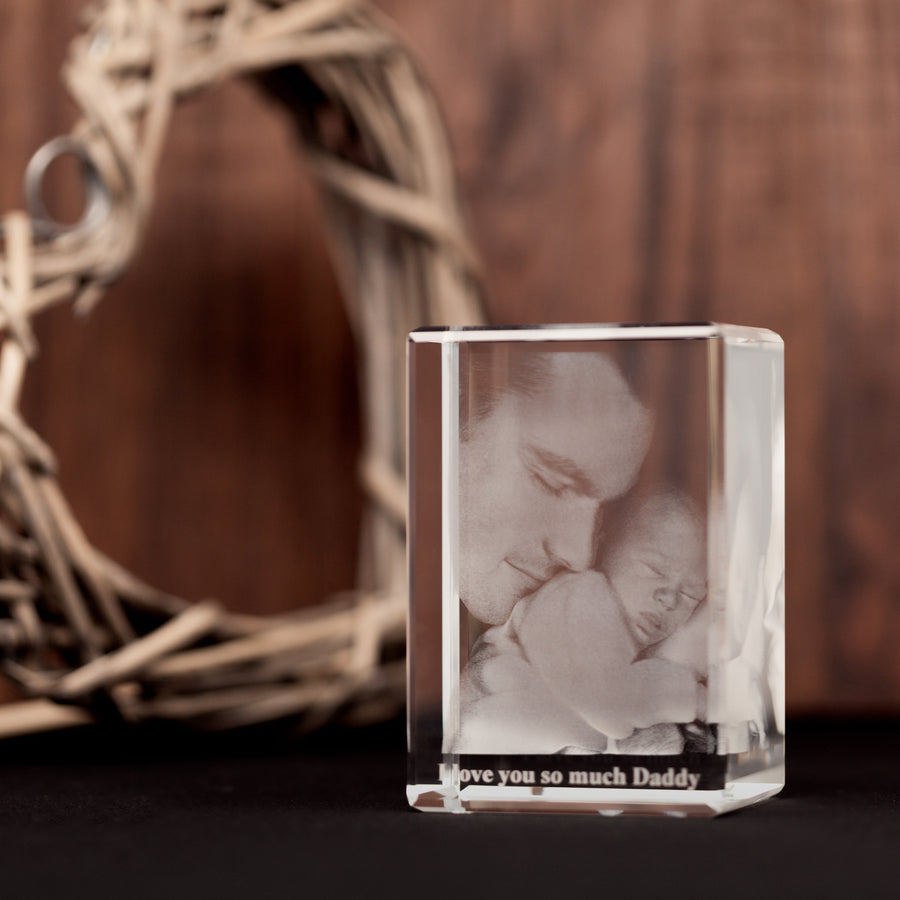 Personalised Newborn Gift 3D Photo Crystal