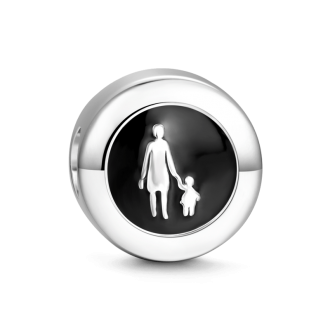 Mother and Child 925 Sterling Silver Charm