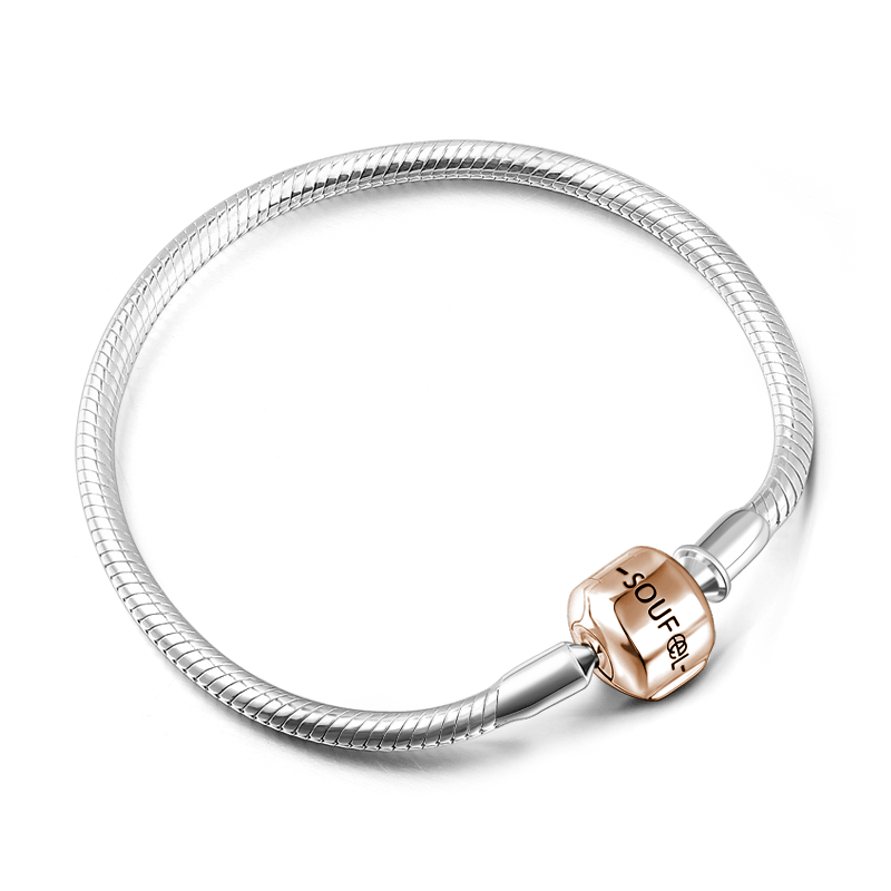 Soufeel Clasp Bracelet Rose Gold Plated 925 Sterling Silver