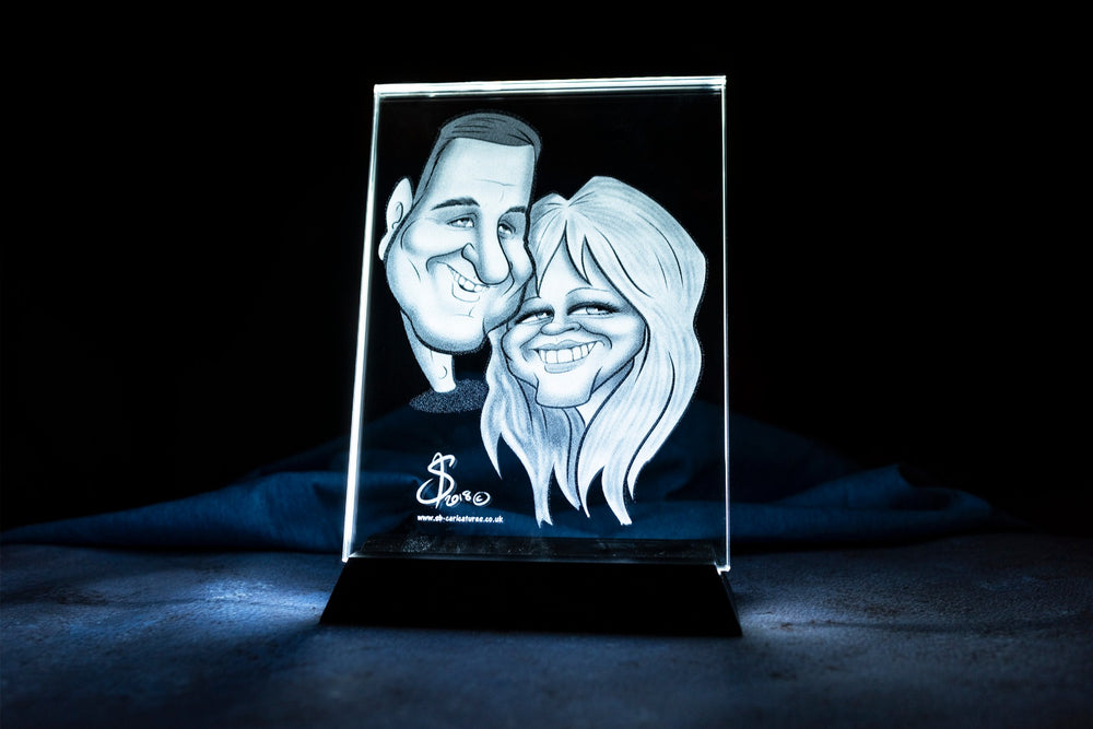 Large Photo Crystal Frame with LED Stand