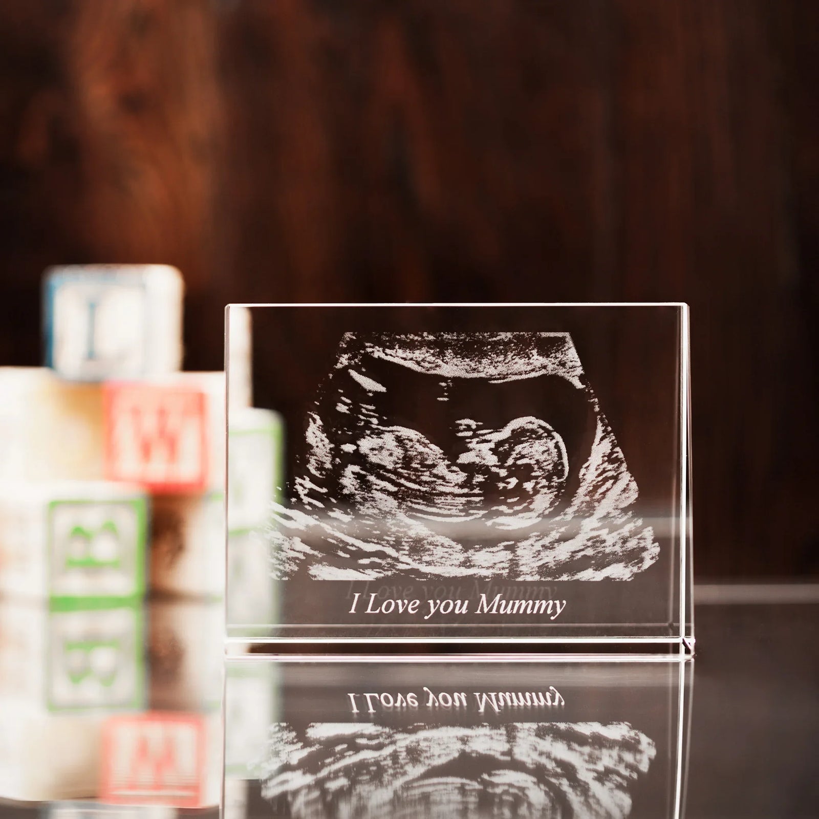 Baby Scan Engraved Photo Crystal - Small - Incrystals