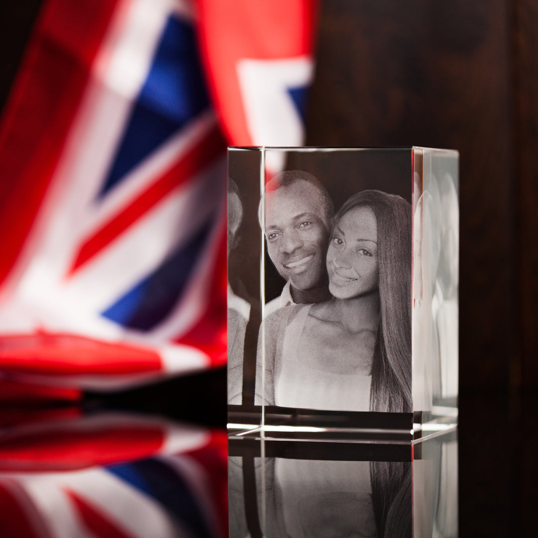 Wedding 3D Photo Crystal|Laser Engraved Gift For Her and Him