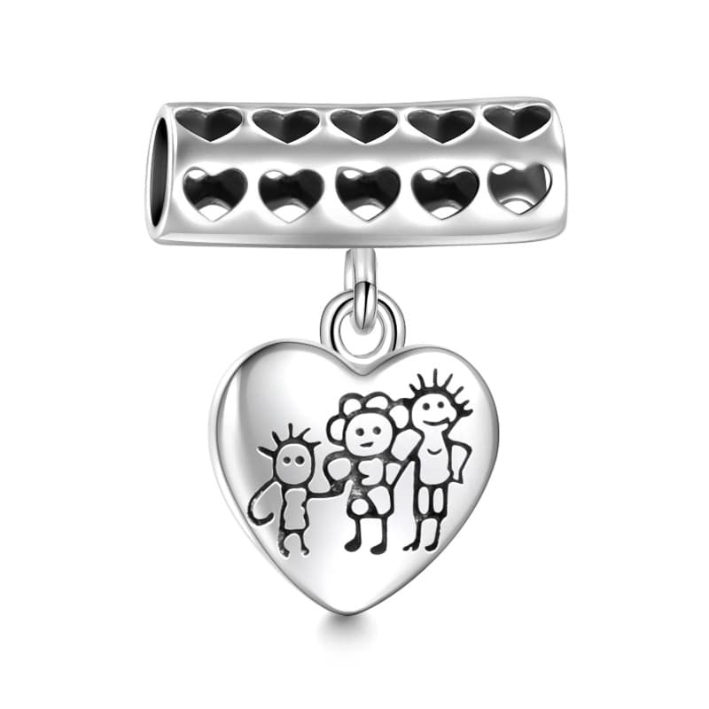 I Love My Family Charm 925 Sterling Silver