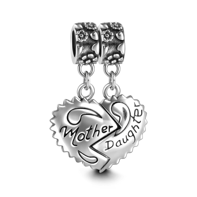 Mother Daughter Charm 925 Sterling Silver